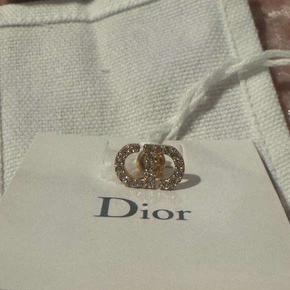 Dior Jewelry - Dior Gold and Crystal Petit Stud Earrings
